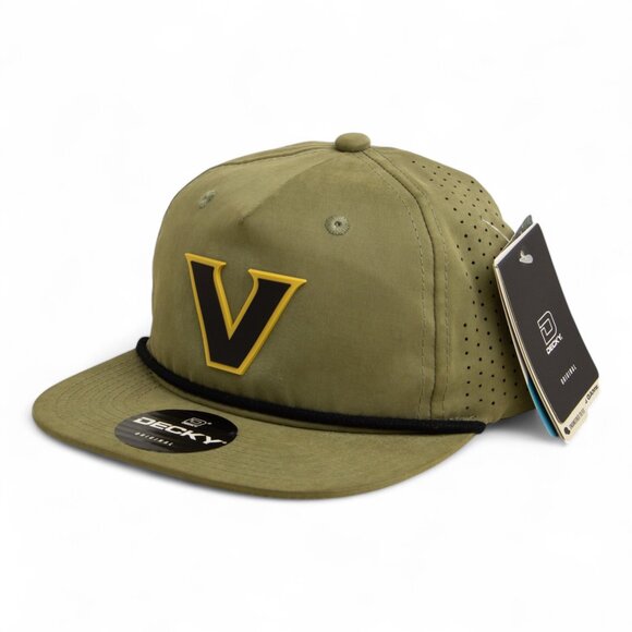 Vanderbilt Commodores Black 3D Perforated Rope Hat- Loden/ Black - Picture 2 of 3